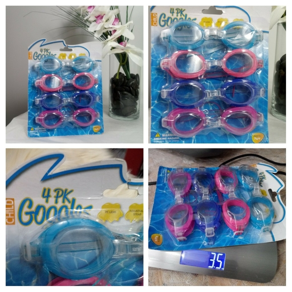 📌4/$20 Kids Swim Goggles NEW Multi-Colors 4pk - Picture 13 of 13